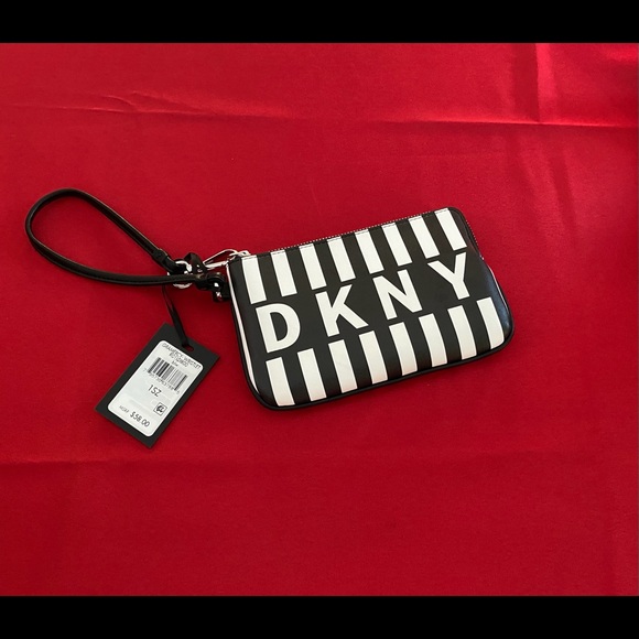 Donna Karan Handbags - Donna Karan (DKNY) Black/White Wristlet with Bag